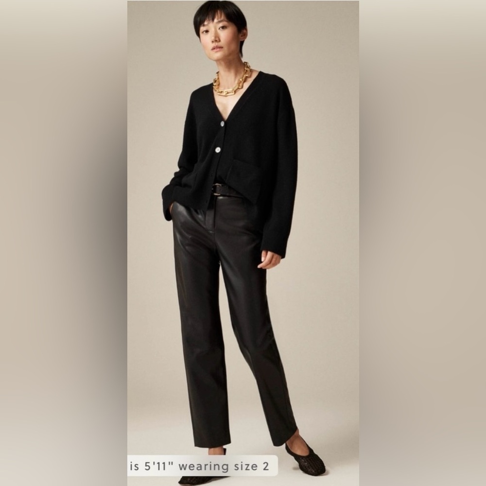 J.Crew Kate straight-leg pant in faux leather